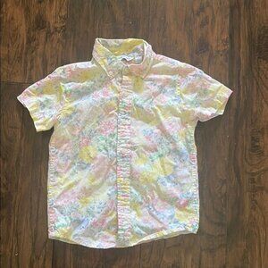 Janie and Jack Multicolor Floral Button-Down Shirt SZ 5